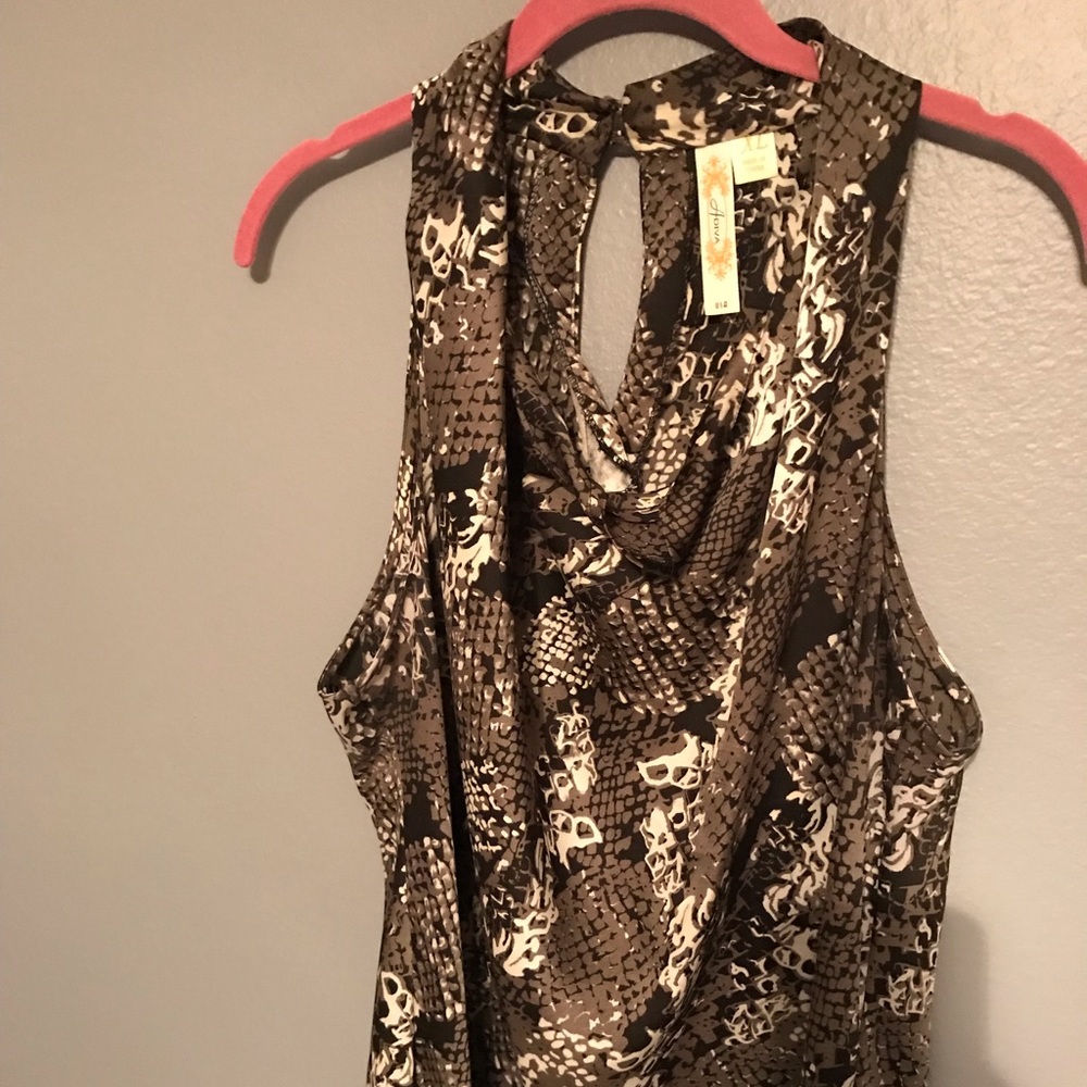 Sleeveless silk top